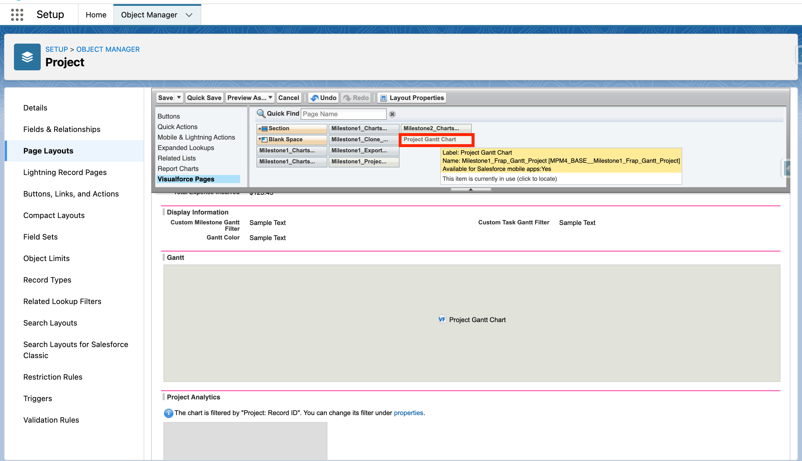 How to add the Lightning Gantt to the page layout | Salesforce App Help  Center | Passage Technology